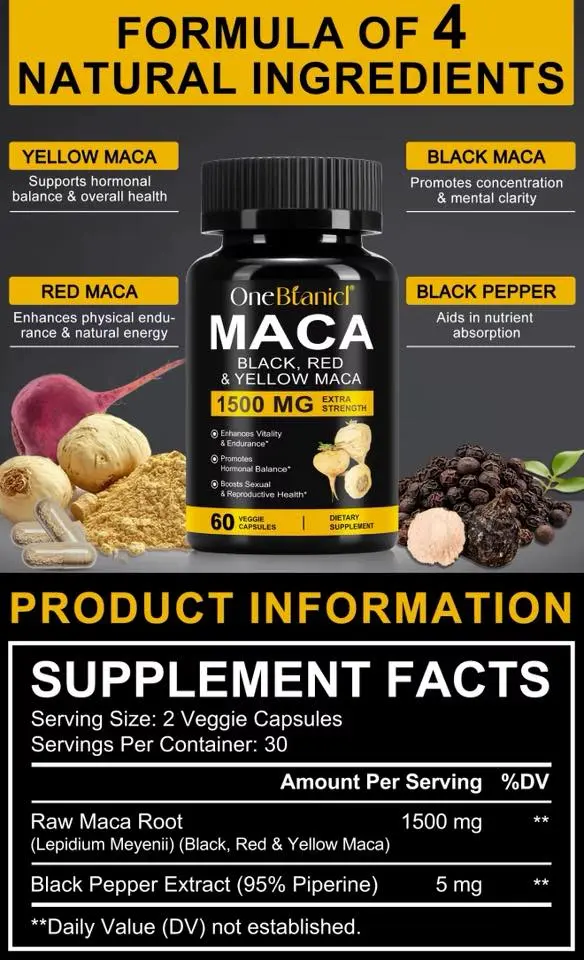 Maca Black, Red & Yellow